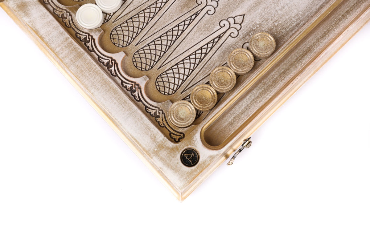 Handmade Wooden Backgammon Set with Pomegranates and Grapes, 60 cm - photo 9