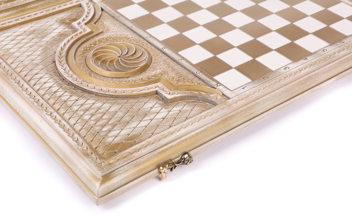 Handmade Wooden Backgammon Set with Pomegranates and Grapes, 60 cm - photo 10