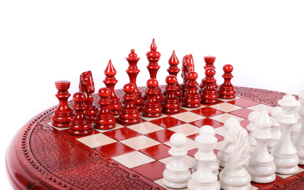 Handmade Wooden Circular Chess Set, 40 cm - photo 9
