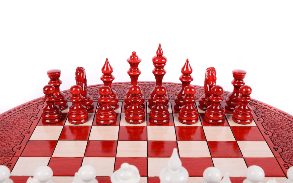 Handmade Wooden Circular Chess Set, 40 cm - photo 11