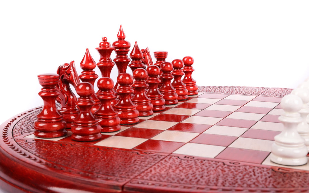 Handmade Wooden Circular Chess Set, 40 cm - photo 12