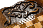 Handmade Wooden Backgammon Set with Rococo Pattern, 60 cm - photo 9