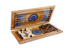 Epoxy Chess & Backgammon Set with Tree Branch Slices
