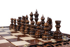 Schach- und Backgammon-Set aus Holz