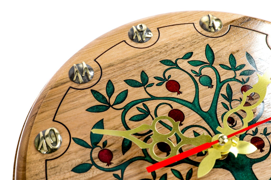 Reloj de pared Árbol de Granado hecho a mano