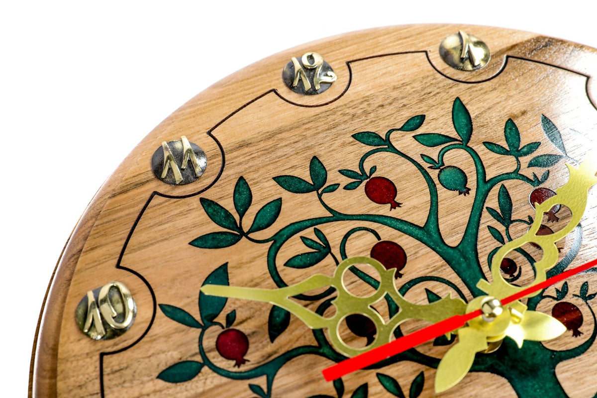 Reloj de pared Árbol de Granado hecho a mano