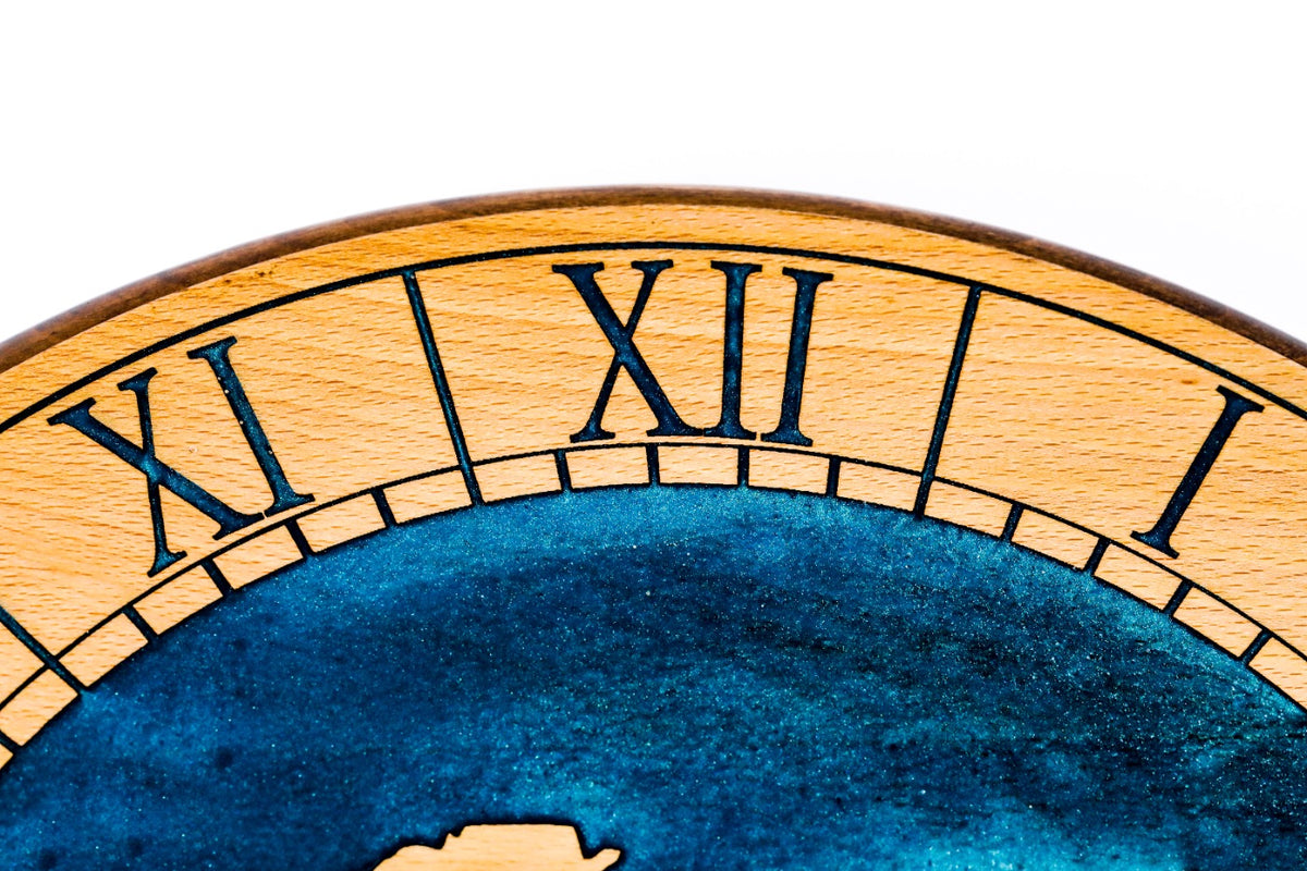 Reloj de Pared con Mapa del Mundo