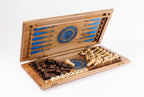 Chess & Backgammon Set: Epoxy Tree Design