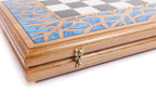 Chess & Backgammon Set: Epoxy Tree Design