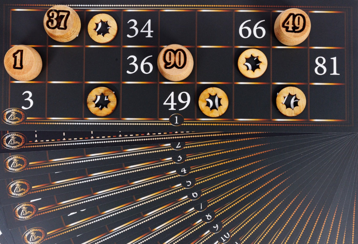 Lotto-Spielset aus Holz