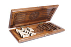 Schach- und Backgammon-Set aus Holz