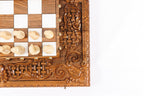Einzigartiges Schach- und Backgammon-Set: Armenisches ornamentales Flechtmuster