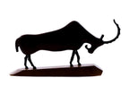 Skulptur einer Ziege aus Holz