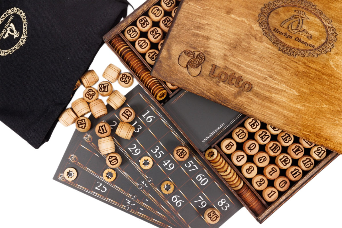 Lotto-Spielset aus Holz