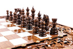 Einzigartiges Schach- und Backgammon-Set: Armenisches ornamentales Flechtmuster