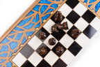 Chess & Backgammon Set: Epoxy Tree Design