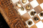Epoxy Chess Set with Backgammon Board