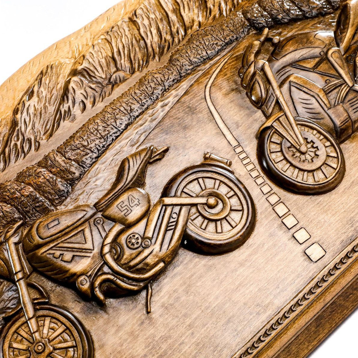 Two-Sided Backgammon Set with City & Motorcycles, 60 cm – photo 2
