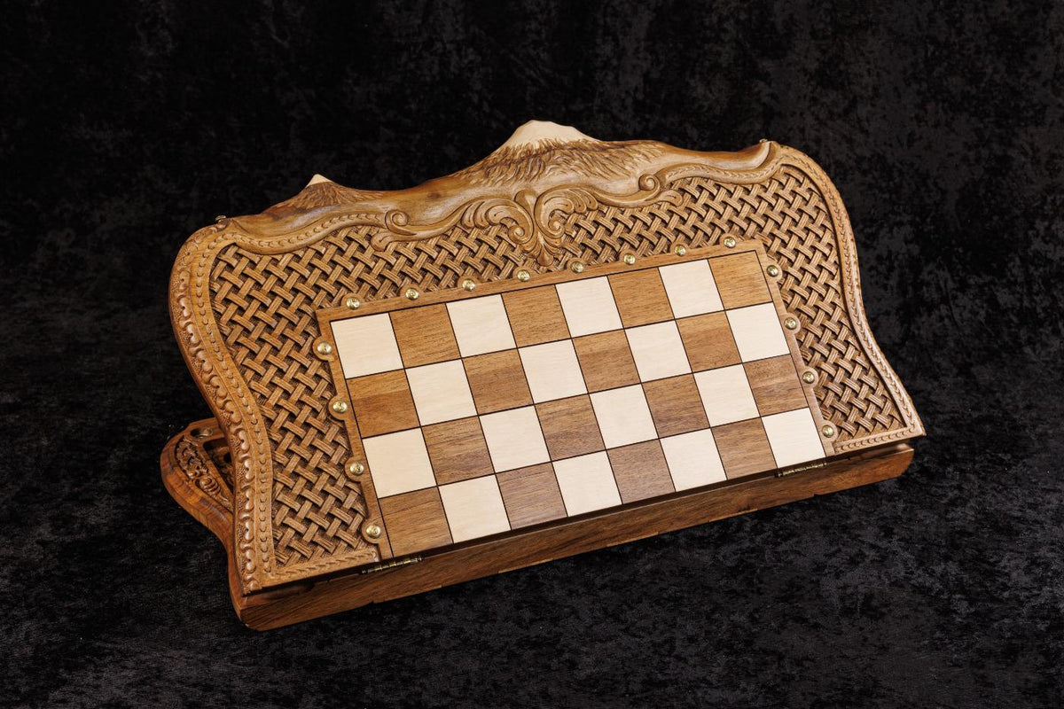 Walnut Chess & Backgammon Set with Braid Ornament & Ararat, 60 cm (Model 32113-63606) – photo 3