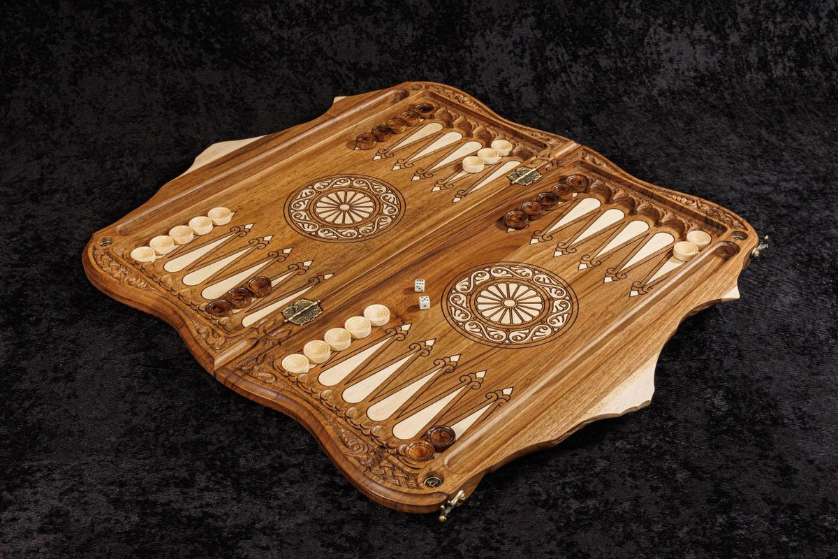Walnut Chess & Backgammon Set with Braid Ornament & Ararat, 60 cm (Model 32113-63606) – photo 5