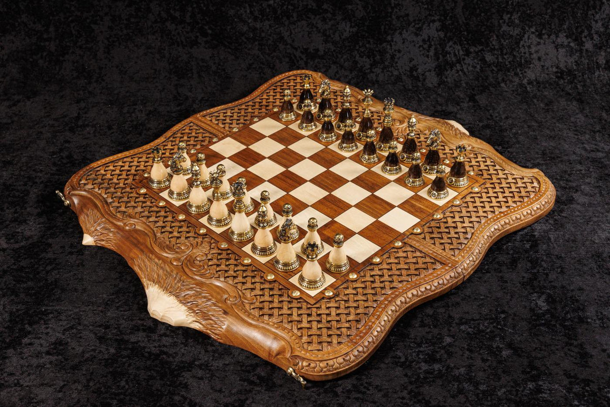Walnut Chess & Backgammon Set with Braid Ornament & Ararat, 60 cm (Model 32113-63606) – photo 6