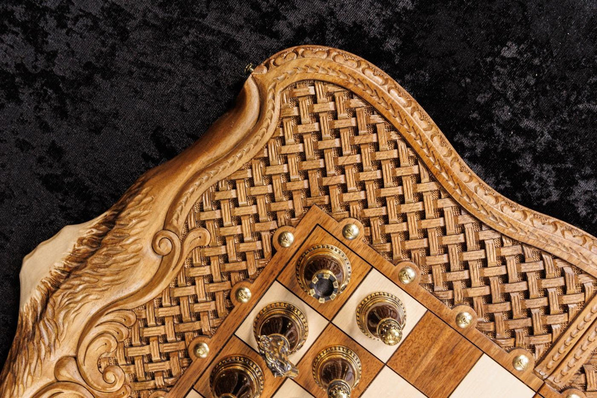 Walnut Chess & Backgammon Set with Braid Ornament & Ararat, 60 cm (Model 32113-63606) – photo 9