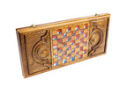 Walnut Backgammon Set with Pomegranate Oil Painting, 60 cm (Model 12203) – photo 3