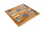 Walnut Backgammon Set with Pomegranate Oil Painting, 60 cm (Model 12203) – photo 5
