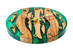 Walnut Wall Clock with Emerald Epoxy (Model 41328) – photo 4