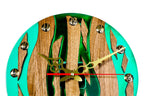 Walnut Wall Clock with Emerald Epoxy (Model 41328) – photo 2