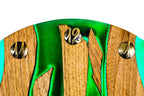 Walnut Wall Clock with Emerald Epoxy (Model 41328) – photo 8