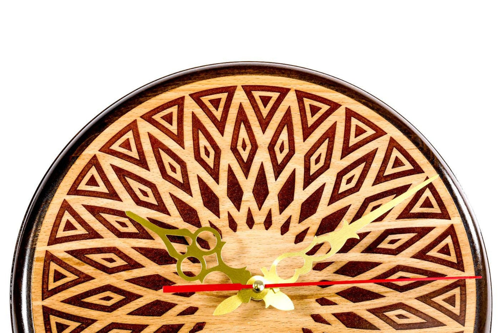 Wooden Wall Clock with Geometric Armenian Ornament (Model 41321-2) – photo 4