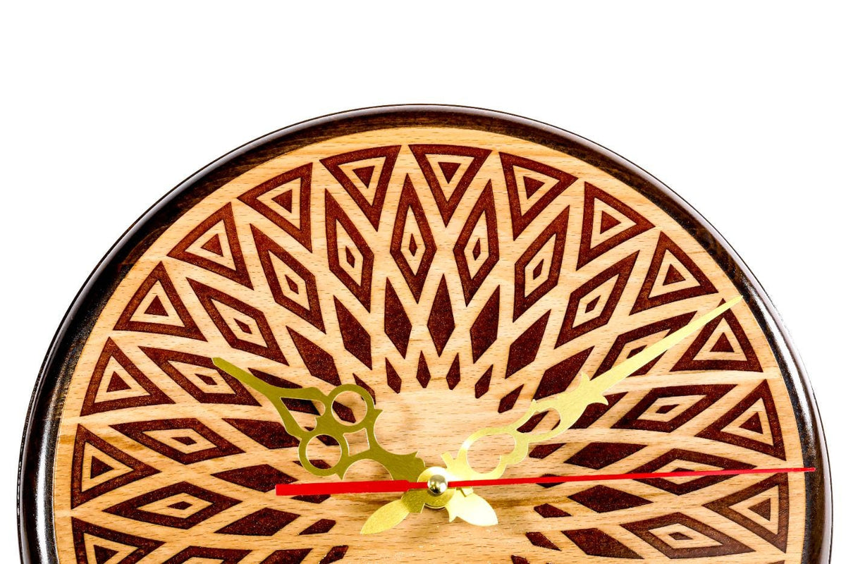 Wooden Wall Clock with Geometric Armenian Ornament (Model 41321-2) – photo 4