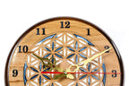 Wooden Wall Clock with Armenian Ornament & Blue Epoxy (Model 41321) – photo 2