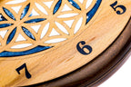 Wooden Wall Clock with Armenian Ornament & Blue Epoxy (Model 41321) – photo 7