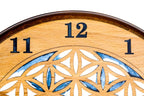 Wooden Wall Clock with Armenian Ornament & Blue Epoxy (Model 41321) – photo 8