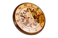 Wooden Wall Clock with Brown Butterflies (Model 41319brown)