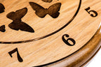 Wooden Wall Clock with Brown Butterflies (Model 41319brown) – photo 5