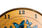 Wooden Wall Clock with Blue Butterflies, 30 cm – photo 7