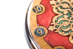 Wooden Wall Clock with Armenian Ornament & Red Epoxy, 25 cm – photo 5