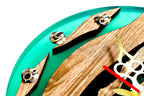 Walnut Wall Clock with Emerald Epoxy (Model 41328) – photo 5