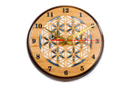 Wooden Wall Clock with Armenian Ornament & Blue Epoxy (Model 41321) – photo 5