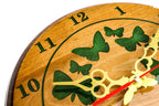 Wooden Wall Clock with Green Butterflies (Model 41319green) – photo 8
