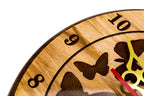 Wooden Wall Clock with Brown Butterflies (Model 41319brown) – photo 6