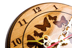 Wooden Wall Clock with Brown Butterflies (Model 41319brown) – photo 8