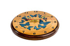 Wooden Wall Clock with Blue Butterflies, 30 cm – photo 4