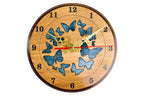Wooden Wall Clock with Blue Butterflies, 30 cm – photo 3