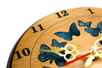 Wooden Wall Clock with Blue Butterflies, 30 cm – photo 6