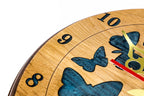 Wooden Wall Clock with Blue Butterflies, 30 cm – photo 8