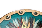 Wooden Wall Clock with Ornamental Starburst & Turquoise Epoxy, 30 cm – photo 8